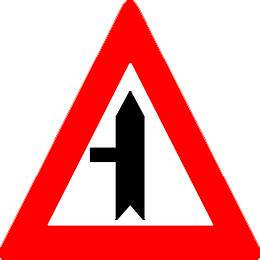 Voorrangskruispunt zijweg 
        links