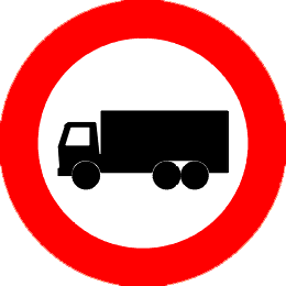 Gesloten voor vrachtauto's