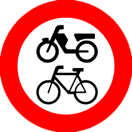 Gesloten voor fietsen, 
        bromfietsen en gehandicaptenvoertuigen
