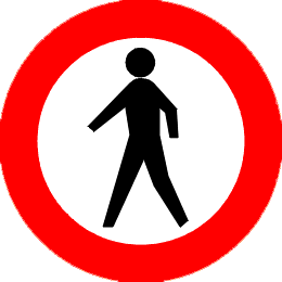 Gesloten voor voetgangers