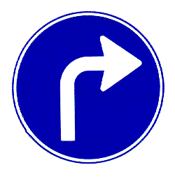 Gebod tot het volgen van de 
        rijrichting die op het bord is aangegeven