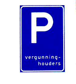 Parkeergelegenheid alleen bestemd voor vergunninghouders