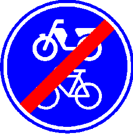 Einde fiets / bromfietspad