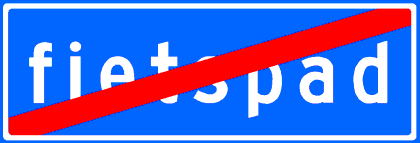Einde onverplicht fietspad