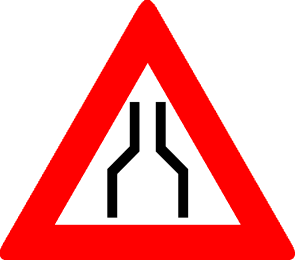 Rijbaanversmalling