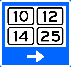 Wijkwegwijzer binnen de 
        bebouwde kom, met wijknummers (in verkeersgebieden)