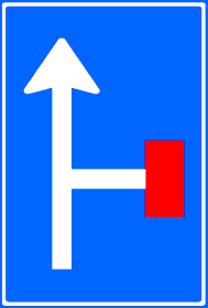 Vooraanduiding doodlopende weg