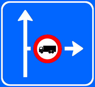 Vooraanduiding 
        verkeersmaatregel voor de aangegeven richting