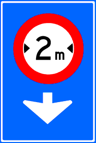 Verkeersbord geldt alleen voor 
        de aangegeven rijstrook