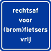 Rechtsaf voor (brom)fietsers 
        vrij (bij rood verkeerslicht)